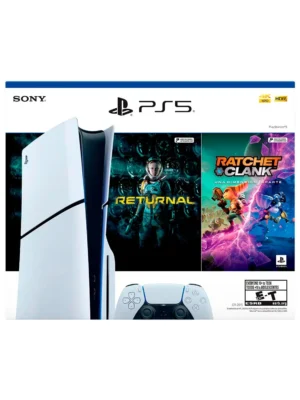 Consola PS5 Slim Estandar + 2 Videojuegos | 1 TB de Almacenamiento | Lector de Disco | Play Station 5 | Videojuegos Incluidos Returnal y Ratchet and Clanck